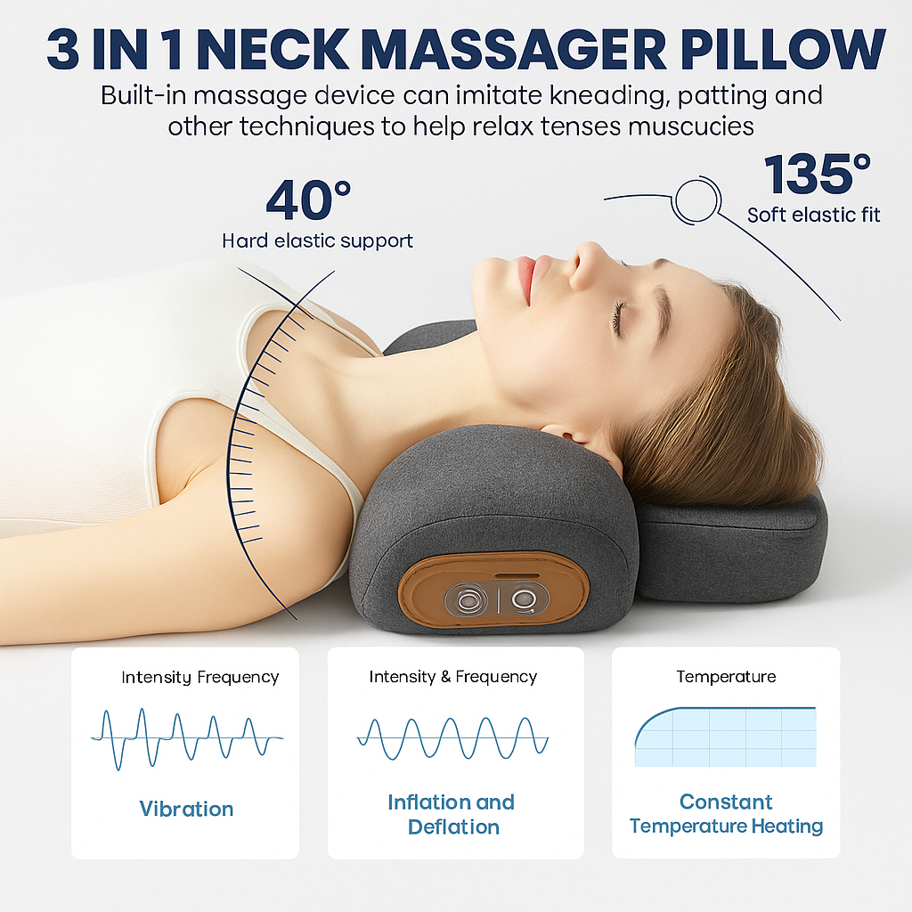 Calynec® - 3 In 1 Neck Massage Pillow